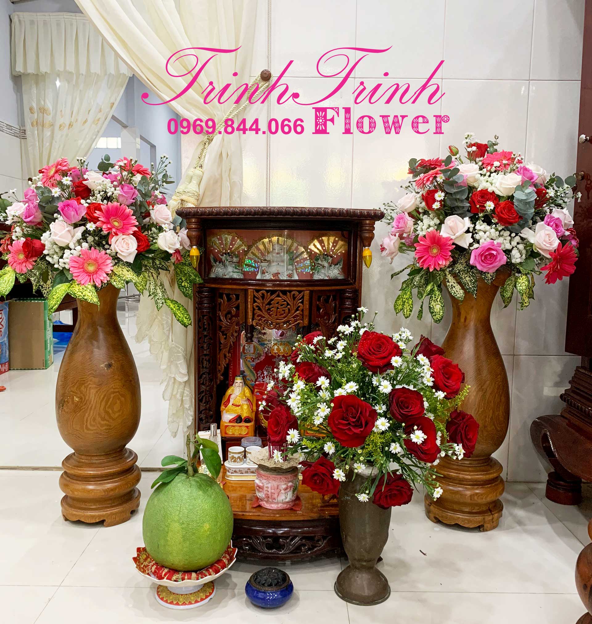 Trang-Tri-Hoa-Dam-Cuoi-Tan-An-Long-An-001 (6) Trang Trí Hoa Đám Cưới, Hoa Để Bàn Đám Cưới, Cổng Hoa Cưới Tân An Long An 001F