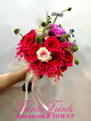 Bó hoa cưới của shop hoa tươi Tân An - Long An - Hoa tươi Trinh Trinh BHC-015