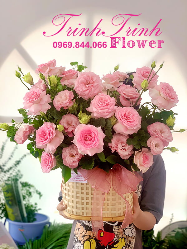 Giỏ Hoa Chúc Mừng Gcm-090 Của Shop Hoa Tươi Trinh Trinh - Shop Hoa Tươi Tân An - Long An