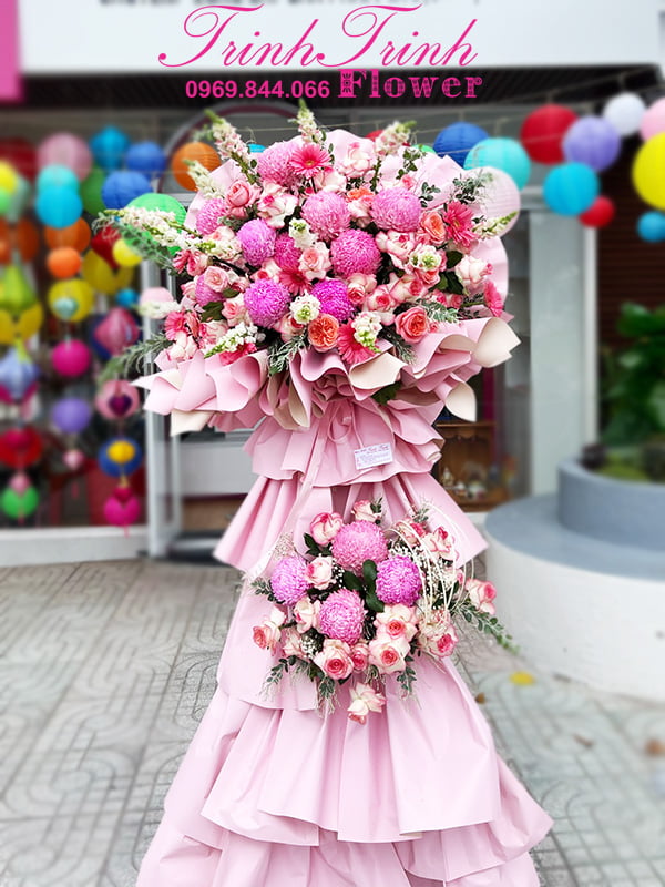 Lẵng Hoa Chúc Mừng Của Shop Hoa Tươi Trinh Trinh - Shop Hoa Tươi Tân An, Long An Lcm-057
