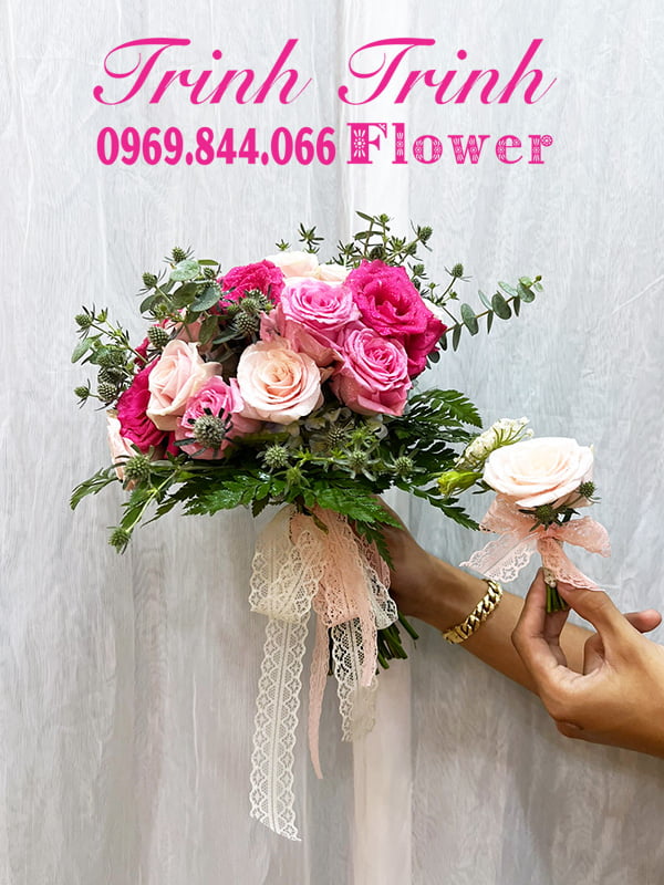 Bó Hoa Cưới, Bóa Hoa Hoa Cầm Tay Cô Dâu Của Shop Hoa Tươi Trinh Trinh - Cửa Hàng Hoa Tươi Tân An, Long An Bhc-022