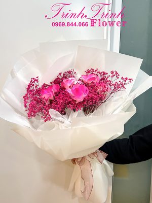 Bó hoa sáp đẹp của shop hoa tươi Trinh Trinh - Shop hoa tươi Tân An, Long An BHS-003