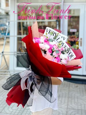 Bó hoa sáp đẹp của shop hoa tươi Trinh Trinh - Shop hoa tươi Tân An, Long An BHS-016