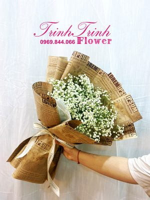 Bó hoa tươi, bó hoa chúc mừng đẹp, bó hoa bi của shop hoa tươi Tân An, Long An - Hoa tươi Trinh Trinh BHT-006