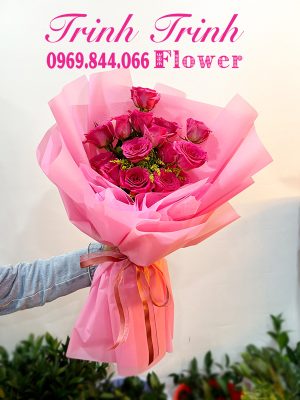 Bó hoa tươi, bó hoa chúc mừng, bó hoa hồng của shop hoa tươi Tân An, Long An - Hoa tươi Trinh Trinh BHT-031