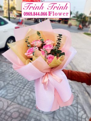Bó hoa tươi, bó hoa chúc mừng đẹp của Hoa tươi Trinh Trinh - Shop hoa tươi ở Tân An, Long An BHT-071