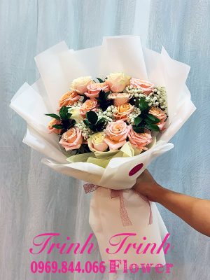 Bó hoa tươi, bó hoa chúc mừng đẹp của Hoa tươi Trinh Trinh - Shop hoa tươi ở Tân An, Long An BHT-072