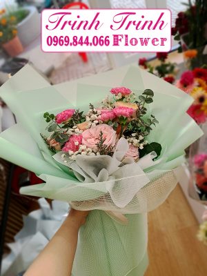 Bó hoa tươi, bó hoa chúc mừng đẹp của shop hoa tươi Trinh Trinh ở Tân An, Long An BHT-078