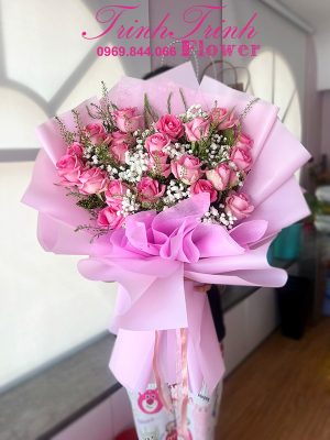 Bó hoa tươi, bó hoa chúc mừng, bó hoa hồng của shop hoa tươi Tân An, Long An - Hoa tươi Trinh Trinh BHT-098