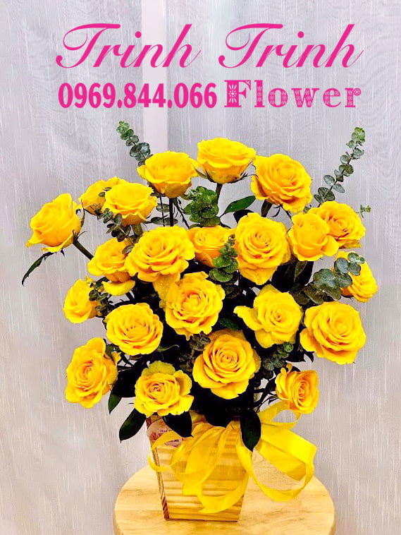 Giỏ Hoa Chúc Mừng, Giỏ Hoa Khai Trương, Giỏ Hoa Sinh Nhật Của Shop Hoa Tươi Tân An, Long An - Tiệm Hoa Tươi Trinh Trinh Gcm-041