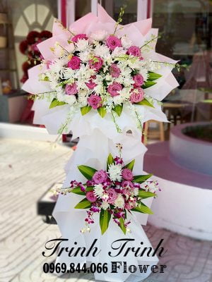 Lẵng hoa tang, lẵng hoa viếng đám ma, lẵng hoa chia buồn của shop hoa tươi ở Tân An, Long An - Hoa tươi Trinh Trinh LHT-020