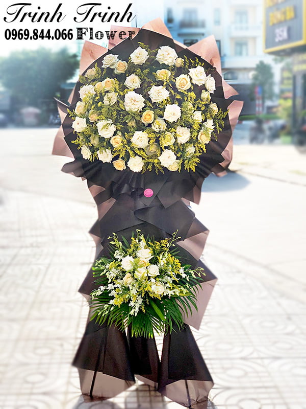 Lẵng Hoa Tang Lht-038 1 Lẵng Hoa Tang, Lẵng Hoa Viếng Đám Ma, Lẵng Hoa Chia Buồn Của Cửa Hàng Hoa Tươi Trinh Trinh Ở Thành Phố Tân An, Long An Lht-038