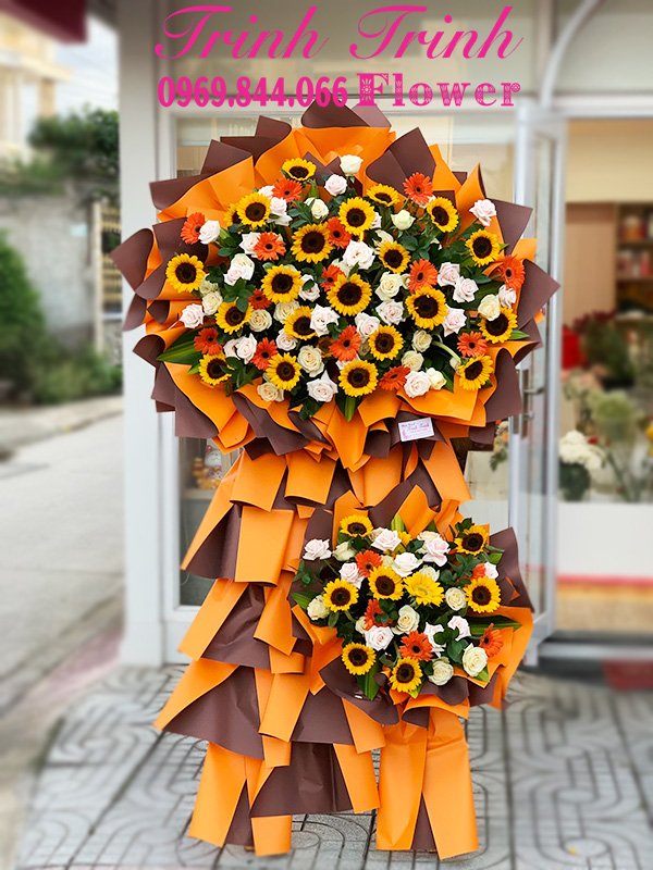 Lẵng Hoa Chúc Mừng, Lẵng Hoa Khai Trương Của Shop Hoa Tươi Trinh Trinh - Shop Hoa Tươi Tân An, Long An Lcm-088