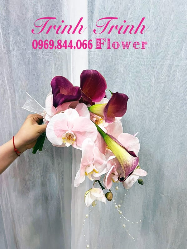 Bó Hoa Cưới Đẹp, Hoa Cầm Tay Của Cô Dâu Của Cửa Hàng Hoa Tươi Tân An - Trinh Trinh Flowers Mã Số Bhc-030