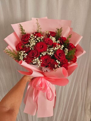 Bó hoa tươi, bó hoa hồng đỏ, bó hoa chúc mừng của shop hoa tươi Tân An, Long An | tỉnh Tây Ninh BHT-102