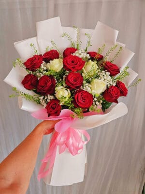 Bó hoa tươi, bó hoa hồng đỏ, bó hoa chúc mừng của shop hoa tươi Tân An, Long An | tỉnh Tây Ninh BHT-104