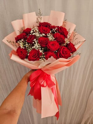 Bó hoa tươi, bó hoa hồng đỏ, bó hoa chúc mừng của shop hoa tươi Tân An, Long An | tỉnh Tây Ninh BHT-112
