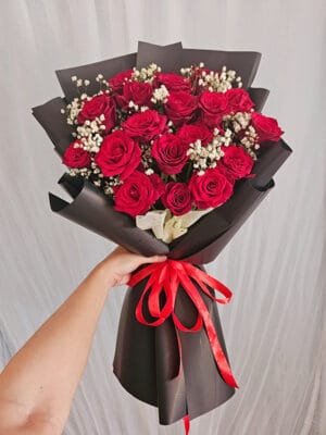 Bó hoa hồng đỏ, bó hoa sinh nhật, bó hoa tặng nữ, bó hoa chúc mừng của shop hoa tươi Tân An, Long An | tỉnh Tây Ninh BHT-114