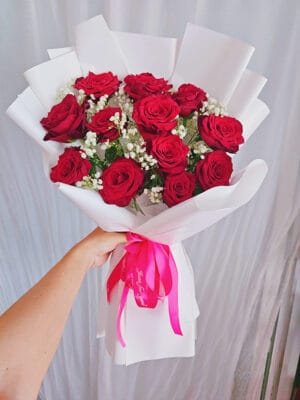 Bó hoa hồng đỏ, bó hoa sinh nhật, bó hoa tặng nữ, bó hoa chúc mừng của shop hoa tươi Tân An, Long An | tỉnh Tây Ninh BHT-117