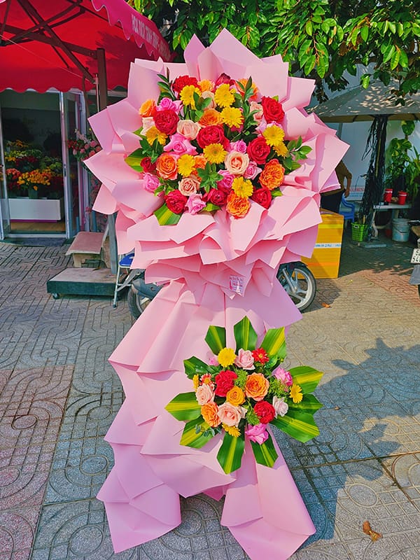 Lẵng Hoa Đẹp, Lẵng Hoa Chúc Mừng, Lẵng Hoa Khai Trương, Kệ Hoa Khai Trương Của Shop Hoa Tươi Tân An - Long An | Tây Ninh Lcm 107
