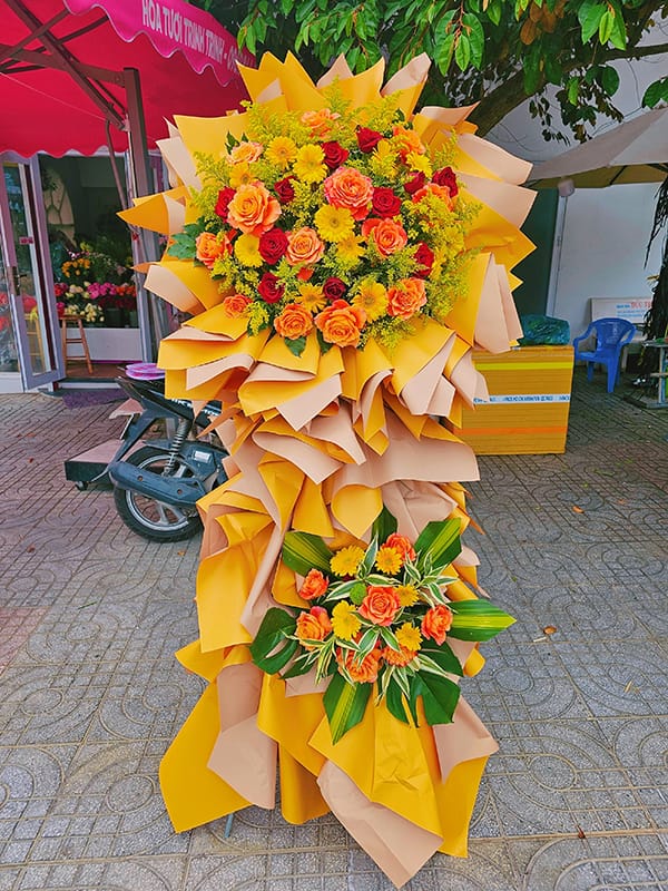 Lẵng Hoa Đẹp, Lẵng Hoa Chúc Mừng, Lẵng Hoa Khai Trương, Kệ Hoa Khai Trương Của Shop Hoa Tươi Tân An - Long An | Tây Ninh Lcm 109