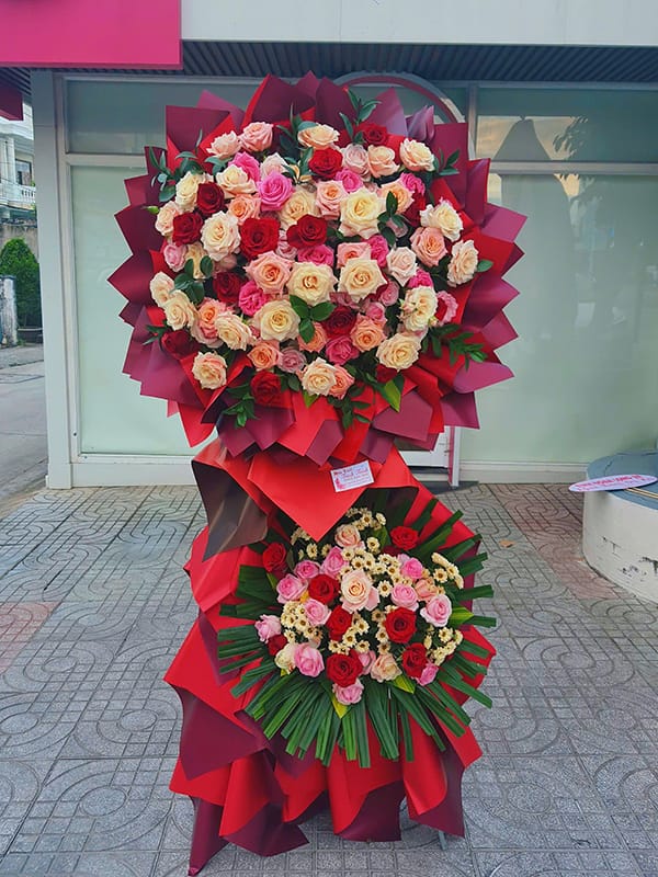 Lẵng Hoa Đẹp, Lẵng Hoa Chúc Mừng, Lẵng Hoa Khai Trương, Kệ Hoa Khai Trương Của Shop Hoa Tươi Tân An - Long An | Tây Ninh Lcm 110