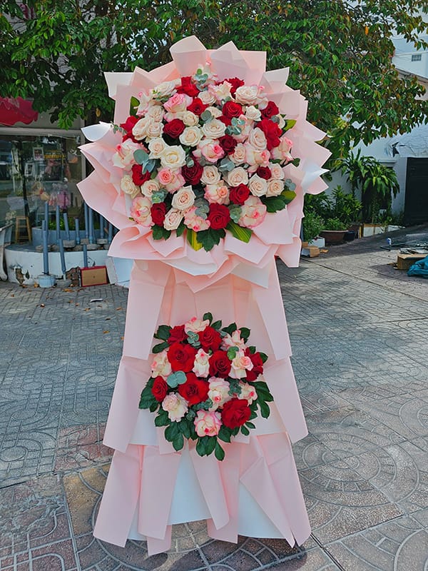 Lẵng Hoa Đẹp, Lẵng Hoa Chúc Mừng, Lẵng Hoa Khai Trương, Kệ Hoa Khai Trương Của Shop Hoa Tươi Tân An - Long An | Tây Ninh Lcm 115