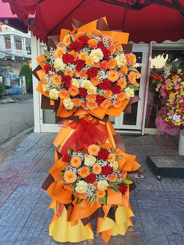 Lẵng Hoa Lcm-120 9 Lẵng Hoa Đẹp, Lẵng Hoa Chúc Mừng, Lẵng Hoa Khai Trương, Kệ Hoa Khai Trương Của Shop Hoa Tươi Tân An - Long An | Tây Ninh Lcm 120