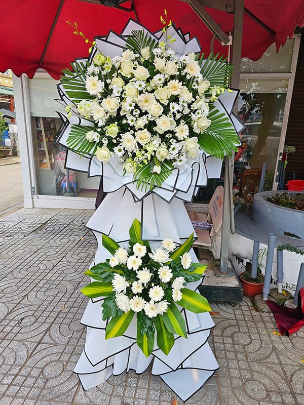 Lẵng Hoa Tang, Lẵng Hoa Viếng Đám Ma, Lẵng Hoa Chia Buồn Của Shop Hoa Tươi Tân An - Long An | Tỉnh Tây Ninh Lht-113