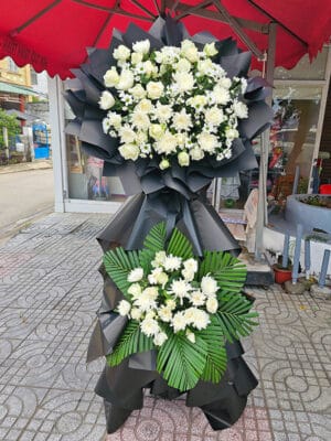 Lẵng hoa tang, lẵng hoa viếng đám ma, lẵng hoa chia buồn của shop hoa tươi Tân An - Long An | tỉnh Tây Ninh LHT-114
