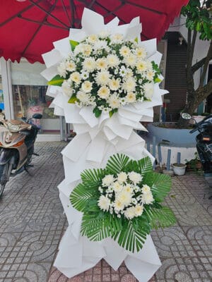 Lẵng hoa tang, lẵng hoa viếng đám ma, lẵng hoa chia buồn của shop hoa tươi Tân An - Long An | tỉnh Tây Ninh LHT-116