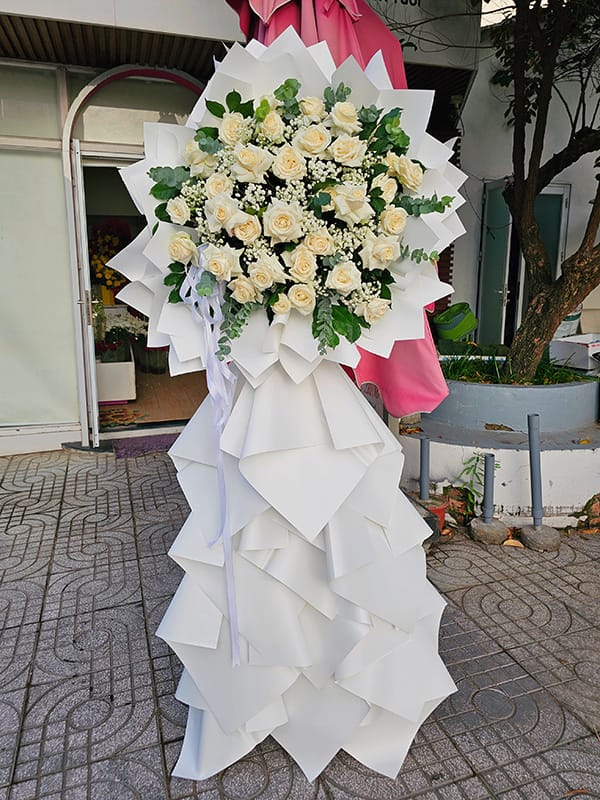 Lẵng Hoa Tang, Lẵng Hoa Viếng Đám Ma, Lẵng Hoa Chia Buồn Của Shop Hoa Tươi Tân An - Long An | Tỉnh Tây Ninh Lht-118
