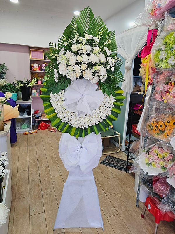 Lẵng Hoa Tang, Lẵng Hoa Viếng Đám Ma, Lẵng Hoa Chia Buồn Của Shop Hoa Tươi Tân An - Long An | Tỉnh Tây Ninh Lht-119