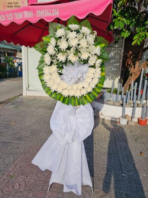 Lẵng hoa tang, lẵng hoa viếng đám ma, lẵng hoa chia buồn của shop hoa tươi Tân An - Long An | tỉnh Tây Ninh LHT-120
